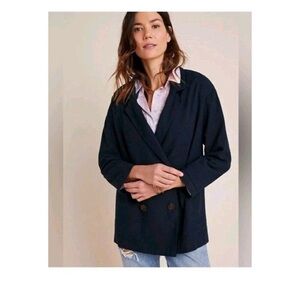 Anthropologie Navy Pea Coat